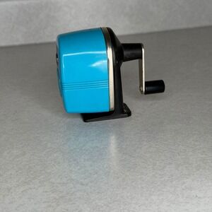 Vintage Apaco‎ Midget Home Economy Pencil Sharpener Blue Desktop Mount